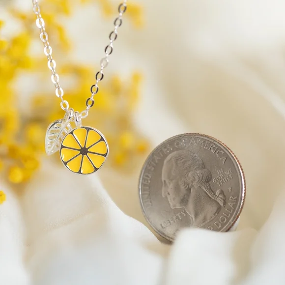 Summer Lemon Necklace (S925) - Only 1 left! - Picture 6 of 6